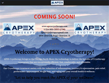 Tablet Screenshot of apexcryotherapy.com